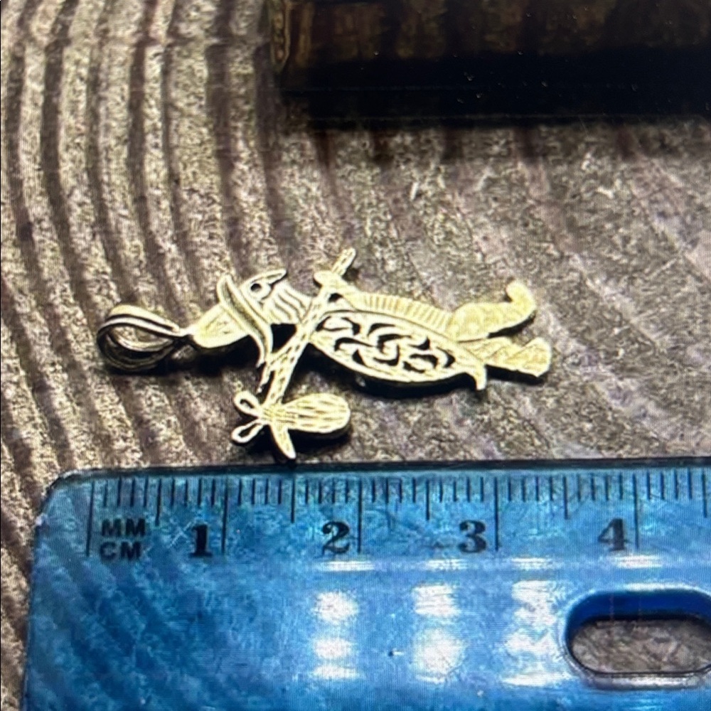 Vintage 14K Gold Hitchhiker Turtle Pendant Unique Whimsical Jewelry Collectible - Picture 9 of 12